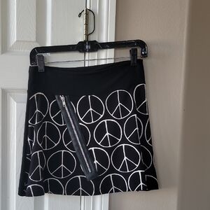 Black Peace Sign Skirt